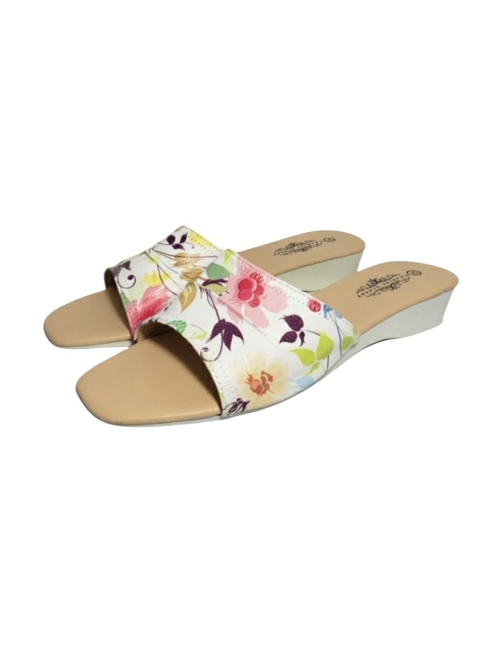 Charles Albert Floral Print Sandals Slides Women's Size 10